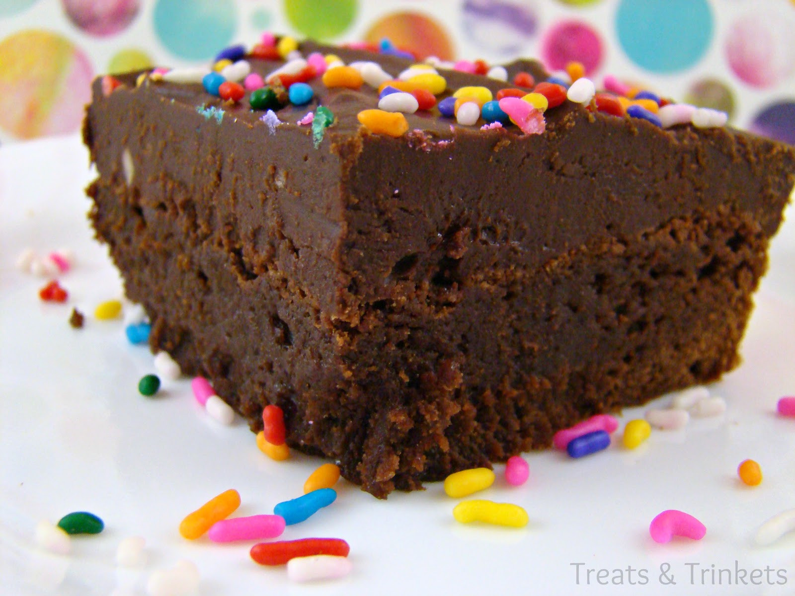 Birthday Cake Brownies
 Treats & Trinkets Fudge Frosted Brownies