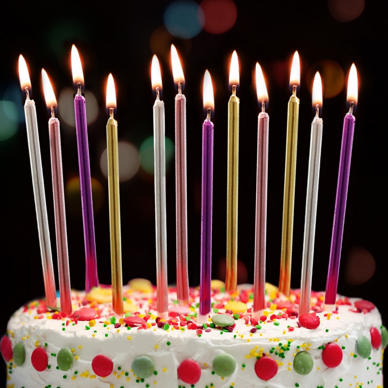 Birthday Cake Candle
 100 box 5 color Bright Creative Romantic Party Birthday