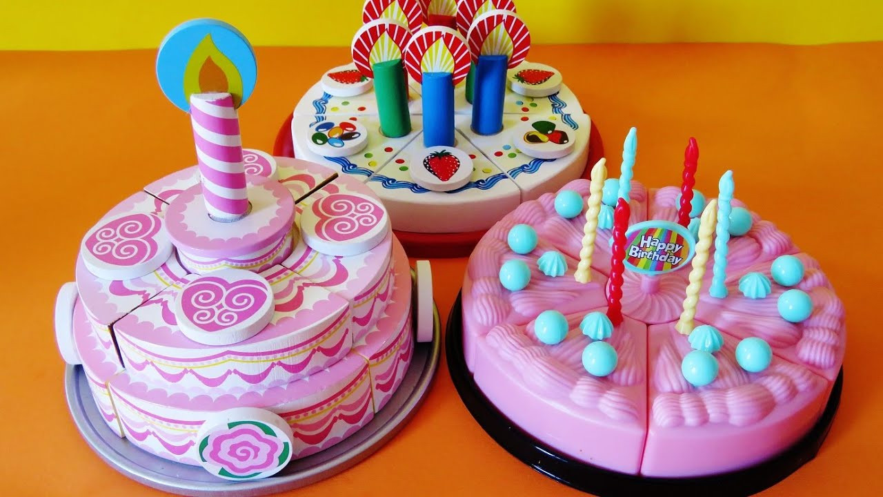 Birthday Cake Kids
 Toy velcro cutting birthday cakes strawberry cream