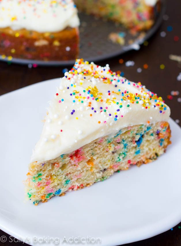 Birthday Cake Mix
 Funfetti Sheet Cake Sallys Baking Addiction