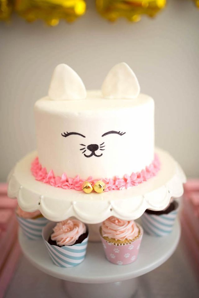 Birthday Cakes For Cats
 Kitty Cat Birthday Party karaspartyideas