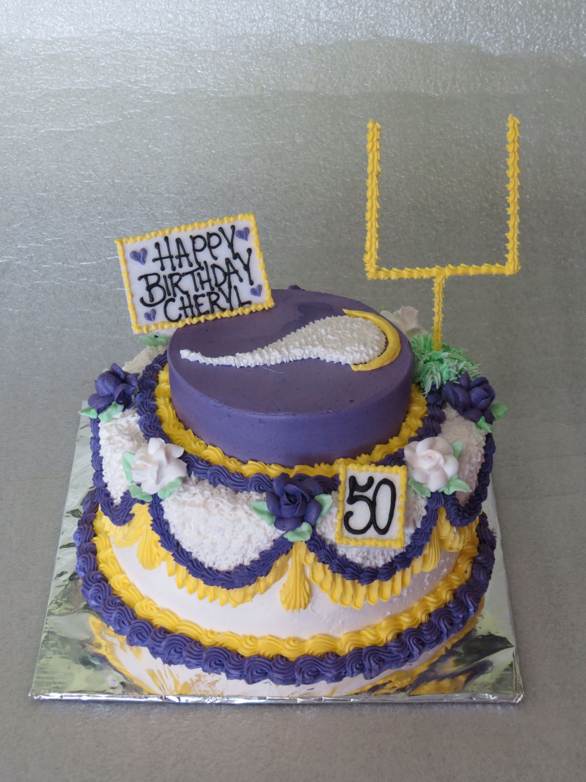 Birthday Cakes Minneapolis
 50th Birthday Cake for a Minnesota Vikings fan MNVikings