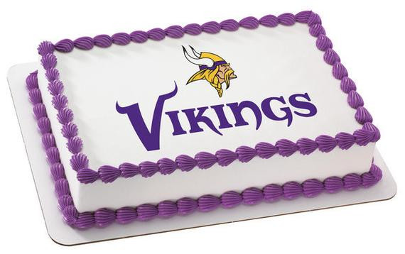 Birthday Cakes Minneapolis
 Minnesota Vikings NFL Football Edible Cake and by