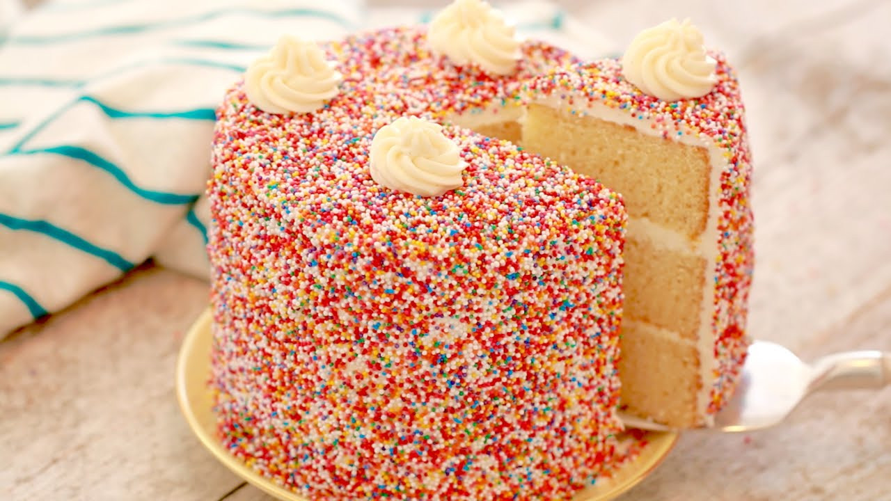 Birthday Cakes Recipes
 Vanilla BIRTHDAY CAKE Recipe w Buttercream Frosting 2nd