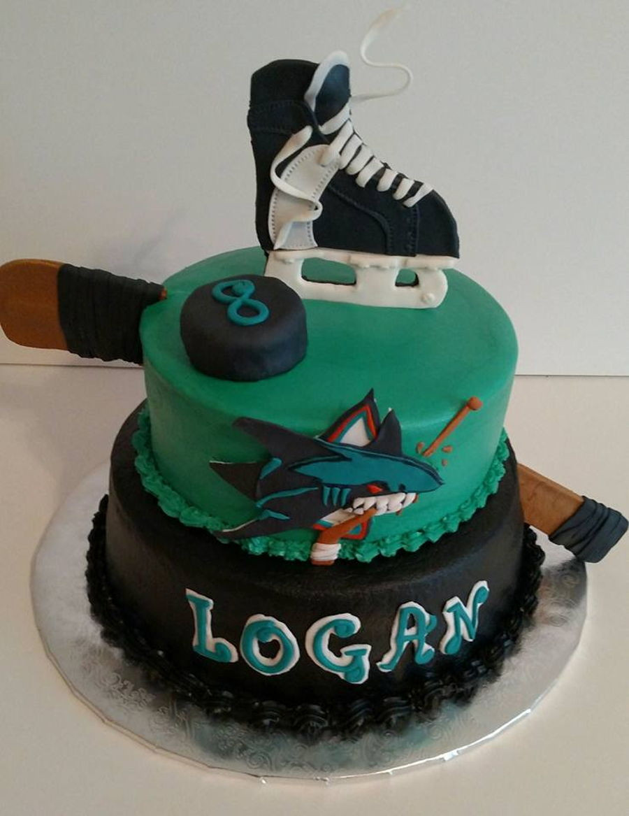 Birthday Cakes San Jose
 San Jose Sharks Hockey Cake CakeCentral