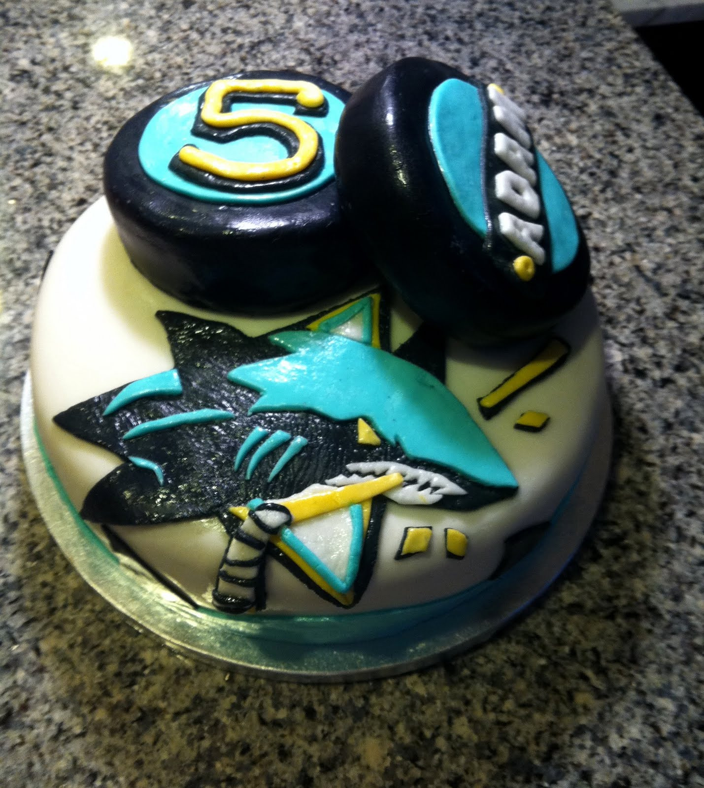 Birthday Cakes San Jose
 Hush Hush Sweet Charlotte Cakes San Jose Sharks Fondant Cake