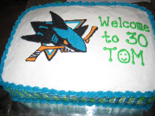 Birthday Cakes San Jose
 Tom’s Birthday Cake– San Jose Sharks