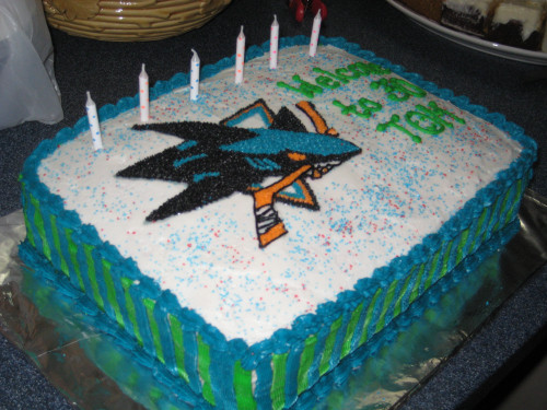 Birthday Cakes San Jose
 Tom’s Birthday Cake– San Jose Sharks