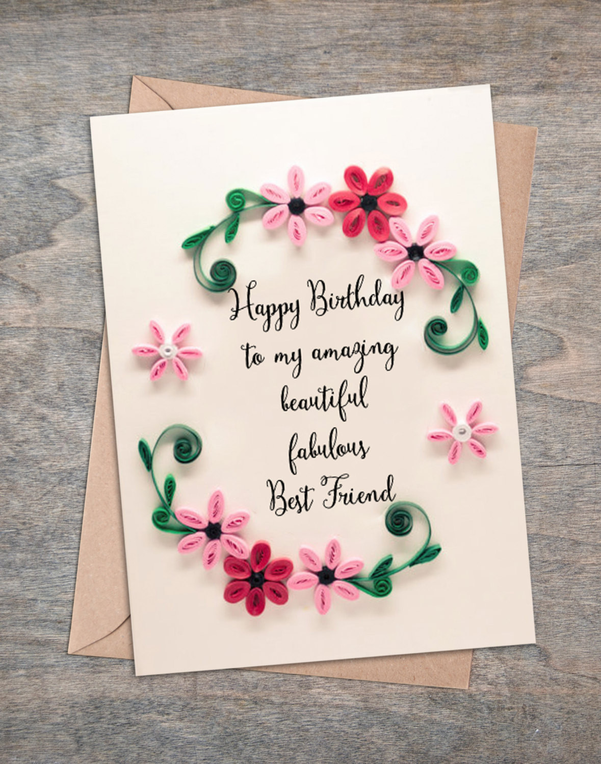 Birthday Card For Best Friend
 Valentine present Best Friend Birthday Card Girlfriend