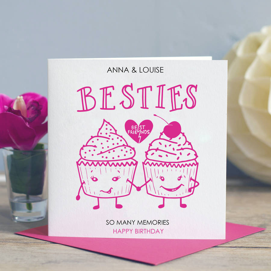 Birthday Card For Best Friend
 best friend birthday card besties by lisa marie designs