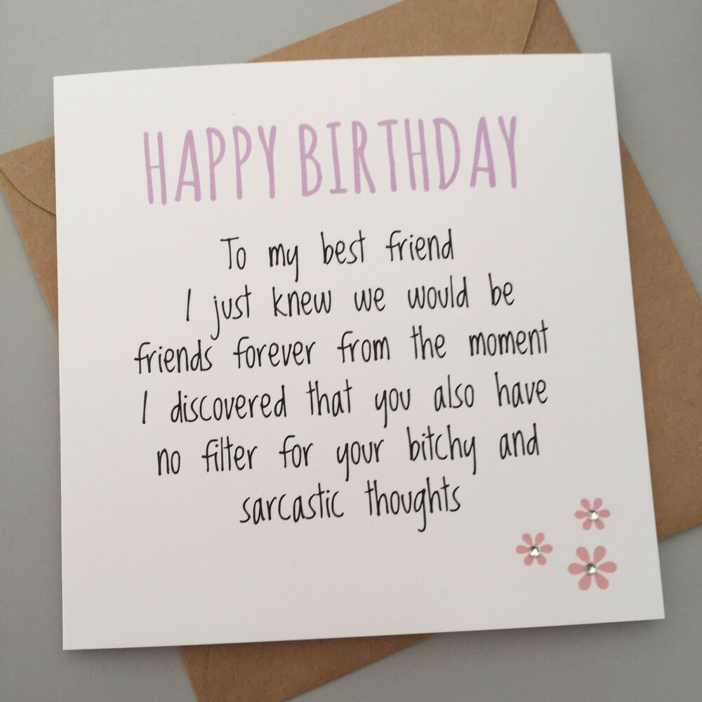 Birthday Card For Best Friend
 FUNNY BEST FRIEND BIRTHDAY CARD BESTIE HUMOUR FUN