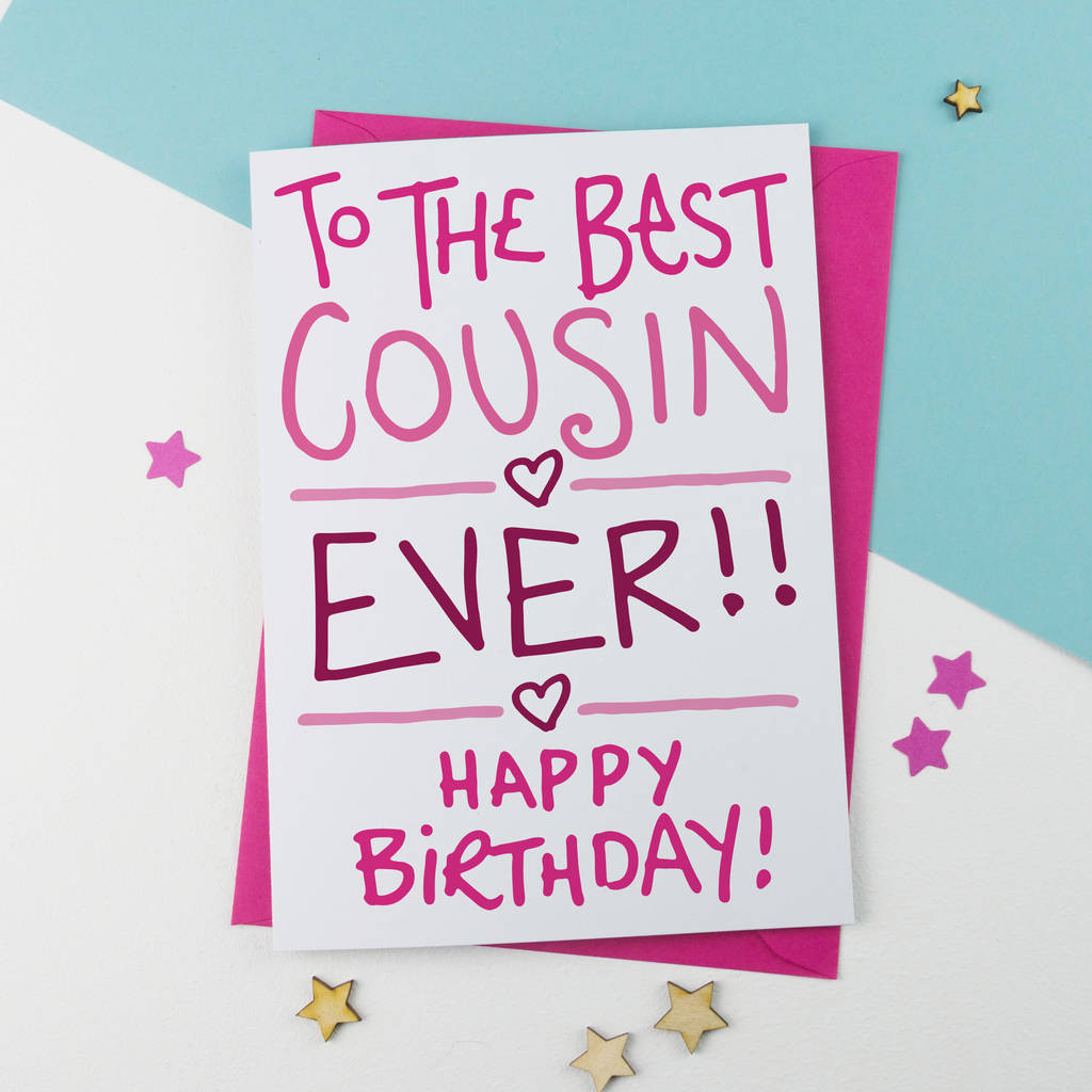 Birthday Card For Cousin
 cousin birthday card by a is for alphabet