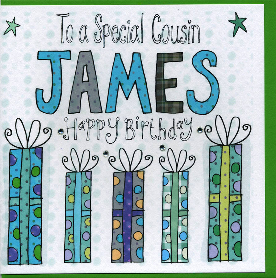 Birthday Card For Cousin
 personalised cousin birthday card by claire sowden design