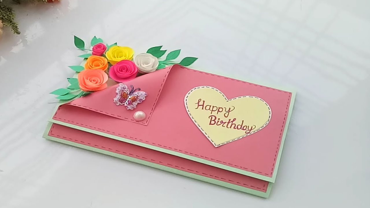 Birthday Card Maker
 Beautiful Handmade Birthday card Birthday card idea