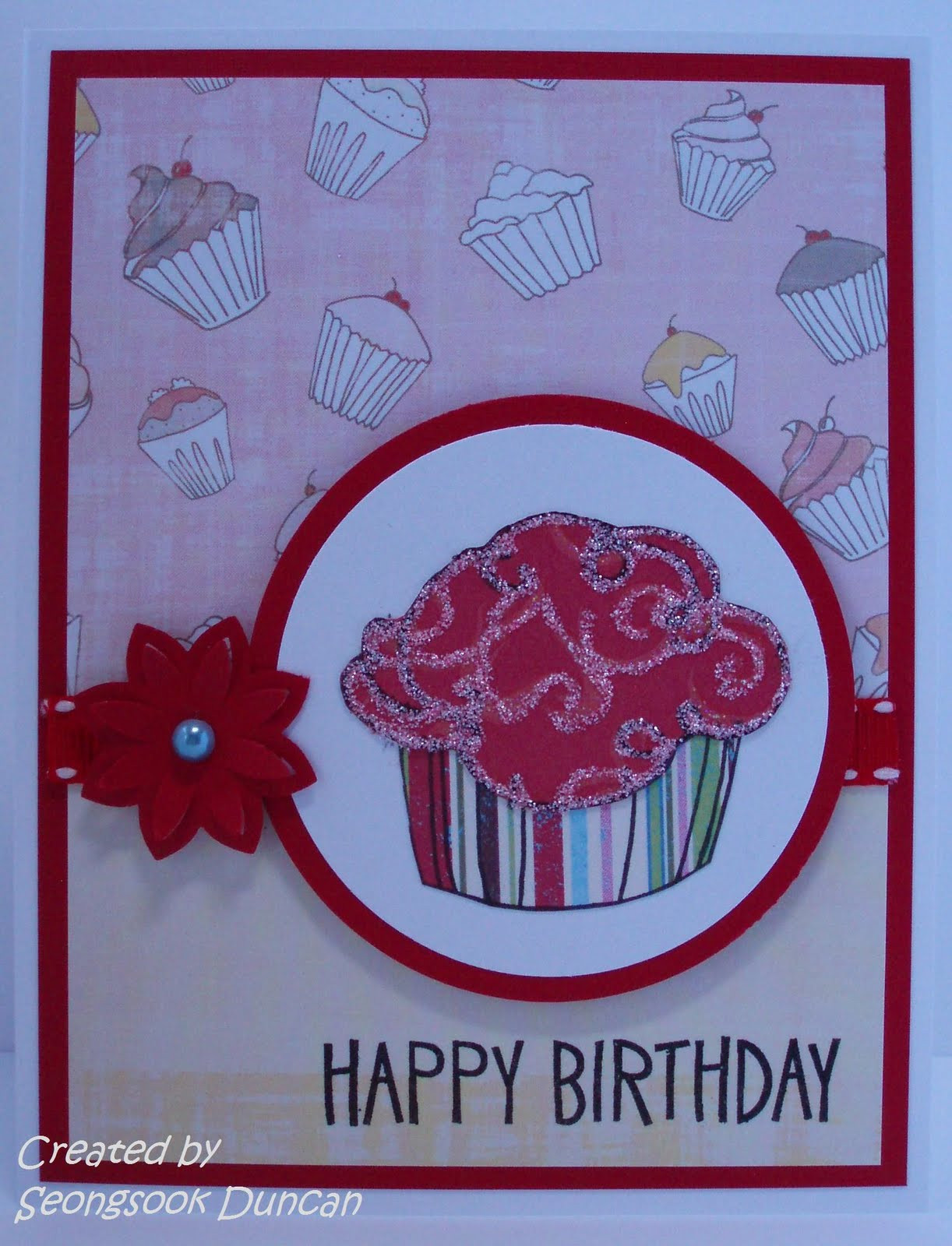 Birthday Card Maker
 Create with Seongsook Happy Birthday Card for Card Maker Swap