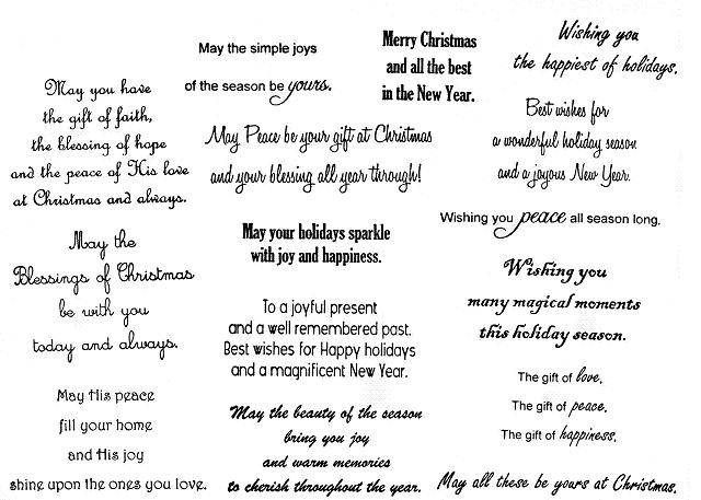 Birthday Card Verses
 Christmas Greeting Card Verses and Sentiments Funny