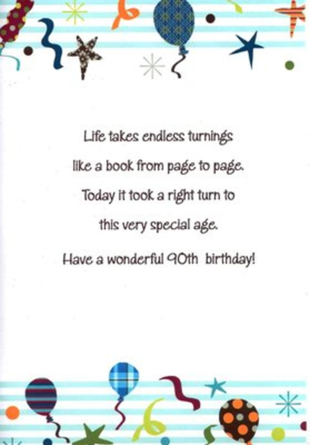 Birthday Card Verses
 90th Birthday Verses Quotes QuotesGram