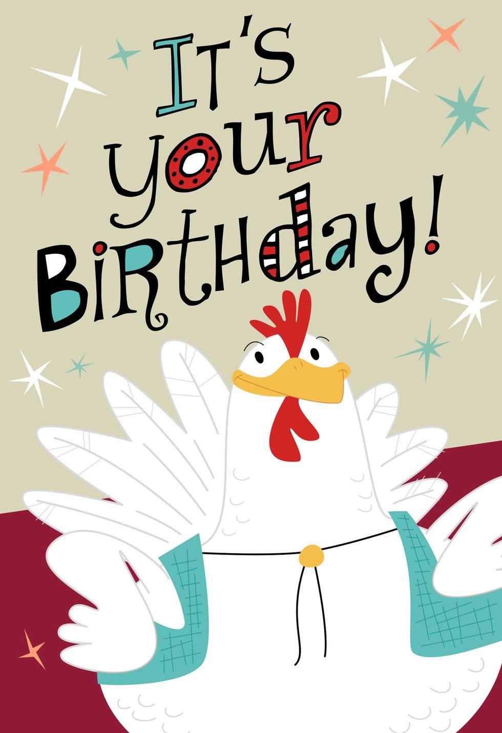 Birthday Cards Online
 Chicken and Accordion Musical Birthday Card Greeting