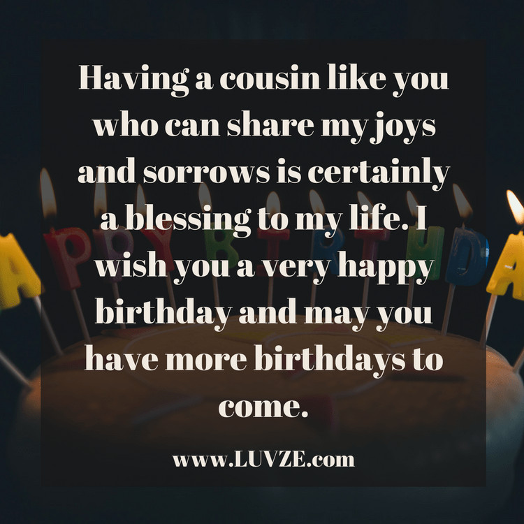 Birthday Cousin Quotes
 Happy Birthday Cousin Quotes Wishes Sayings & Messages