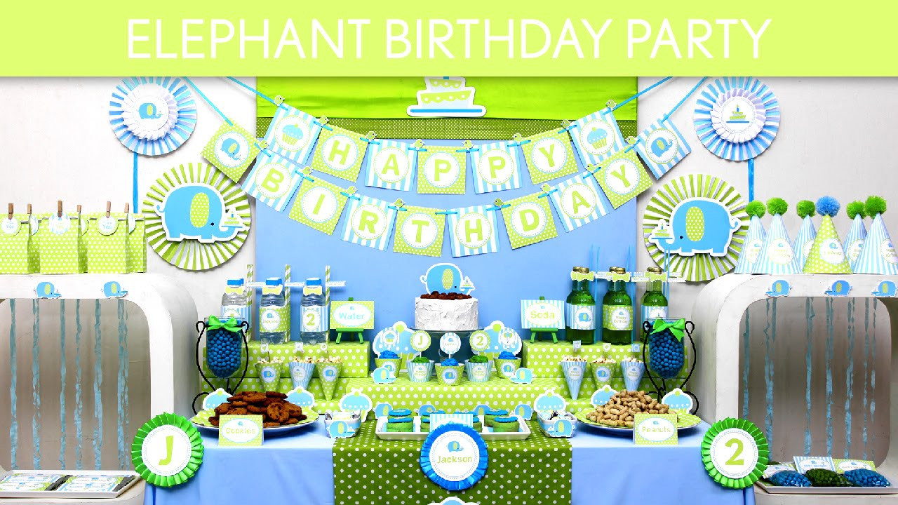 Birthday Decoration Ideas
 Elephant Birthday Party Ideas Elephant B135
