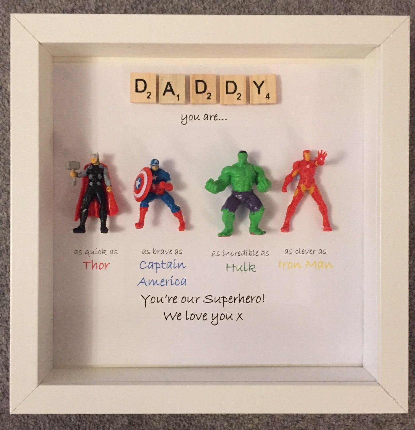 Birthday Gift Ideas Dad
 Avengers Superhero figures frame t Ideal for dad