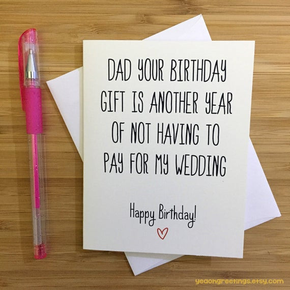 Birthday Gift Ideas Dad
 Happy Birthday Dad Card for Dad Funny Dad Card Gift for