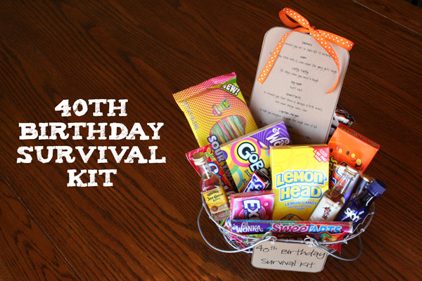 Birthday Gift Ideas For 40 Year Old Woman
 40th Birthday Survival Kit Such the Spot