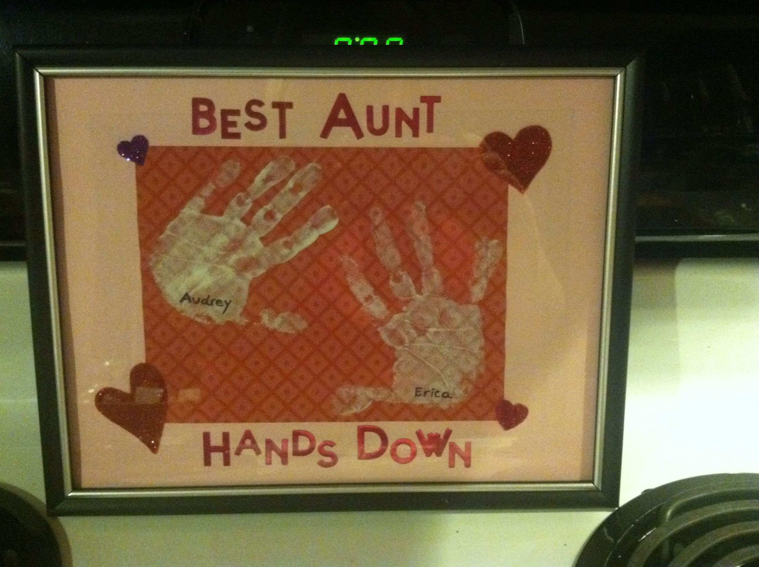 Birthday Gift Ideas For Aunt
 Handprints turned into t for Aunt