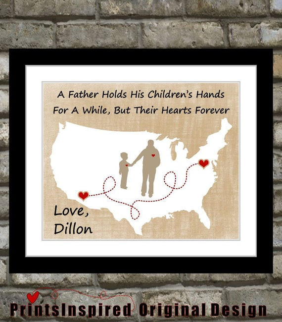 Birthday Gift Ideas For Dad From Son
 Personalized Fathers Day Gift For Dad Birthday by
