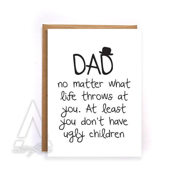 Birthday Gift Ideas For Dad From Son
 Fathers day card from kids fathers day card funny greeting