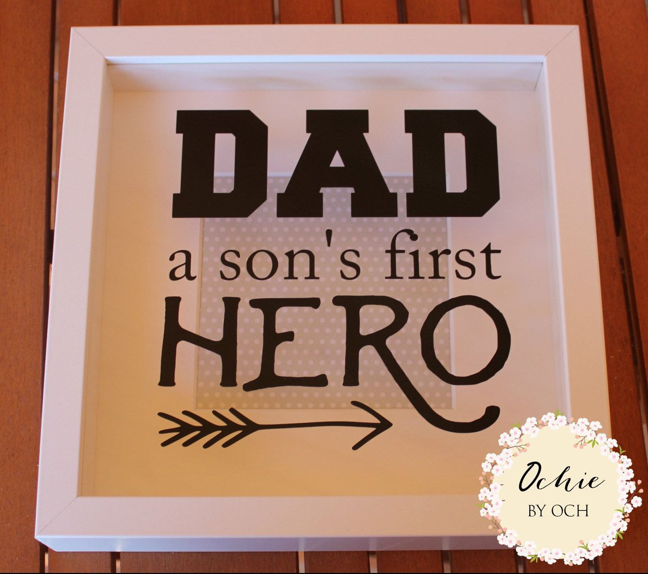 Birthday Gift Ideas For Dad From Son
 Fathers day t Dad a son’s first hero Dad quote Vinyl