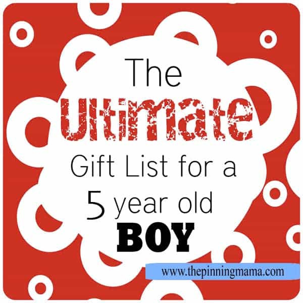 Birthday Gifts For 5 Year Old Boy
 The ULTIMATE List of Gift Ideas for a 5 Year Old Boy