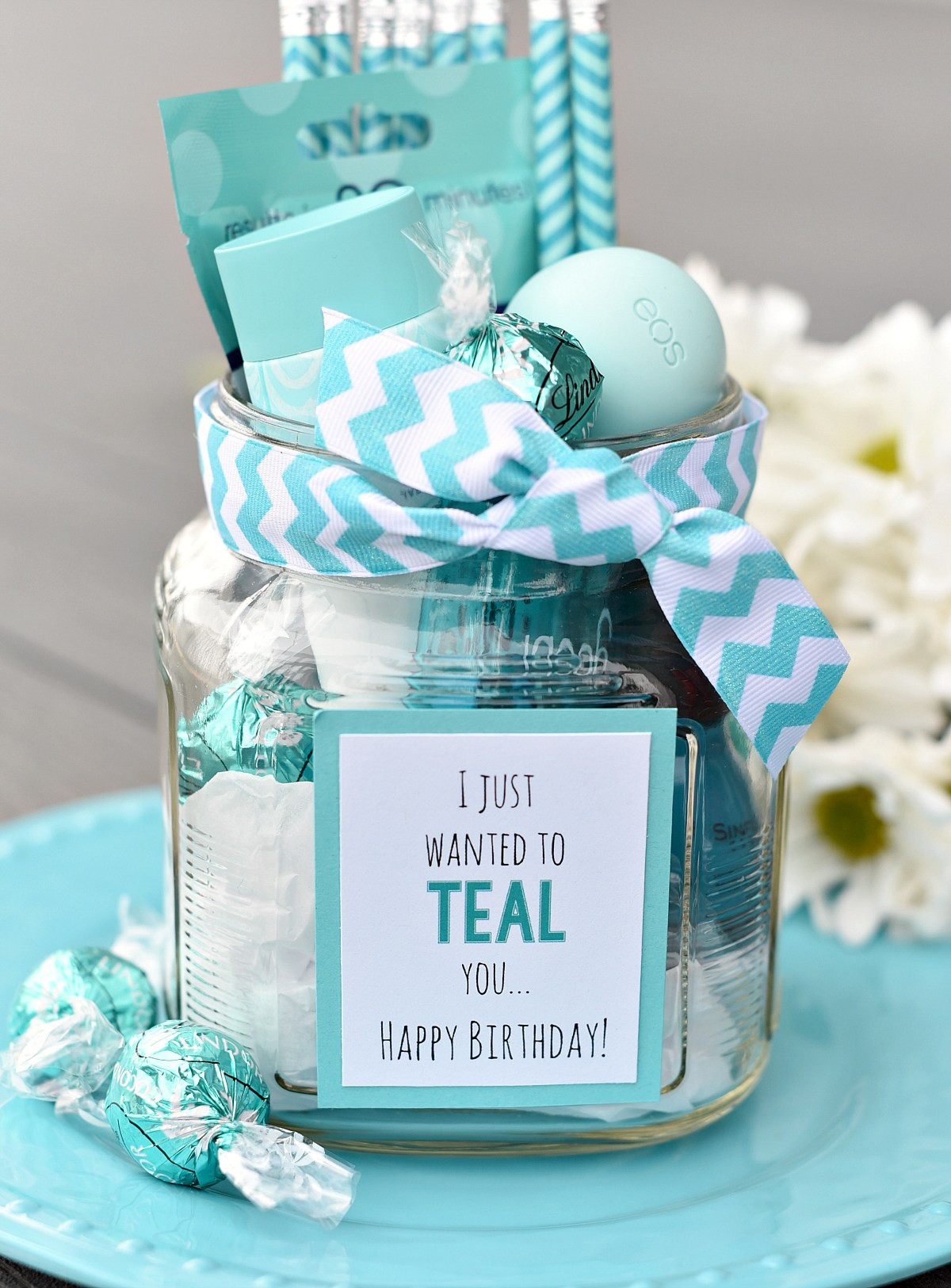 Birthday Gifts For Friend
 Teal Birthday Gift Idea for Friends – Fun Squared