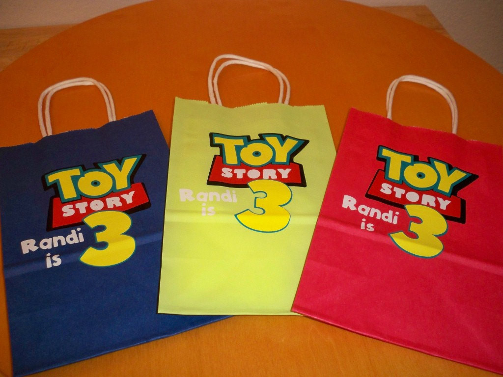 Birthday Party Favor Bags
 TOY STORY BIRTHDAY party favor bags or t bags by
