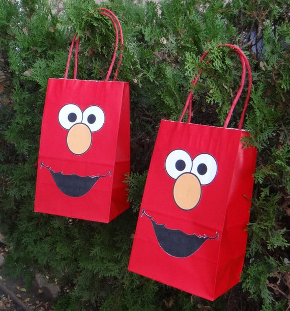 Birthday Party Favor Bags
 12 Elmo Birthday Party Favor Bags