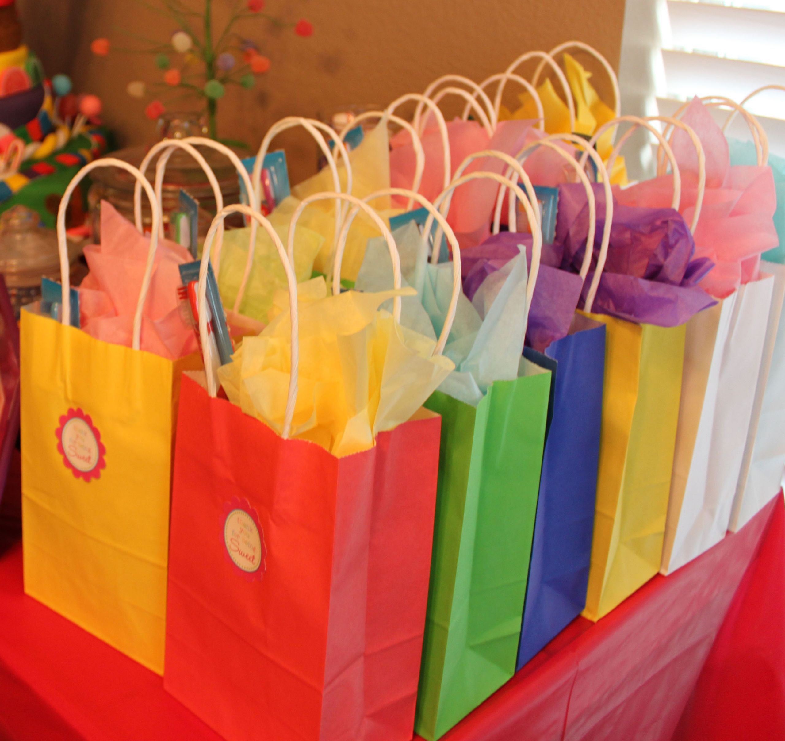 Birthday Party Favor Bags
 Candy Land Party