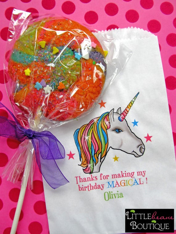 Birthday Party Favor Bags
 Unicorn Birthday Party Favor bags candy by LittlebeaneBoutique