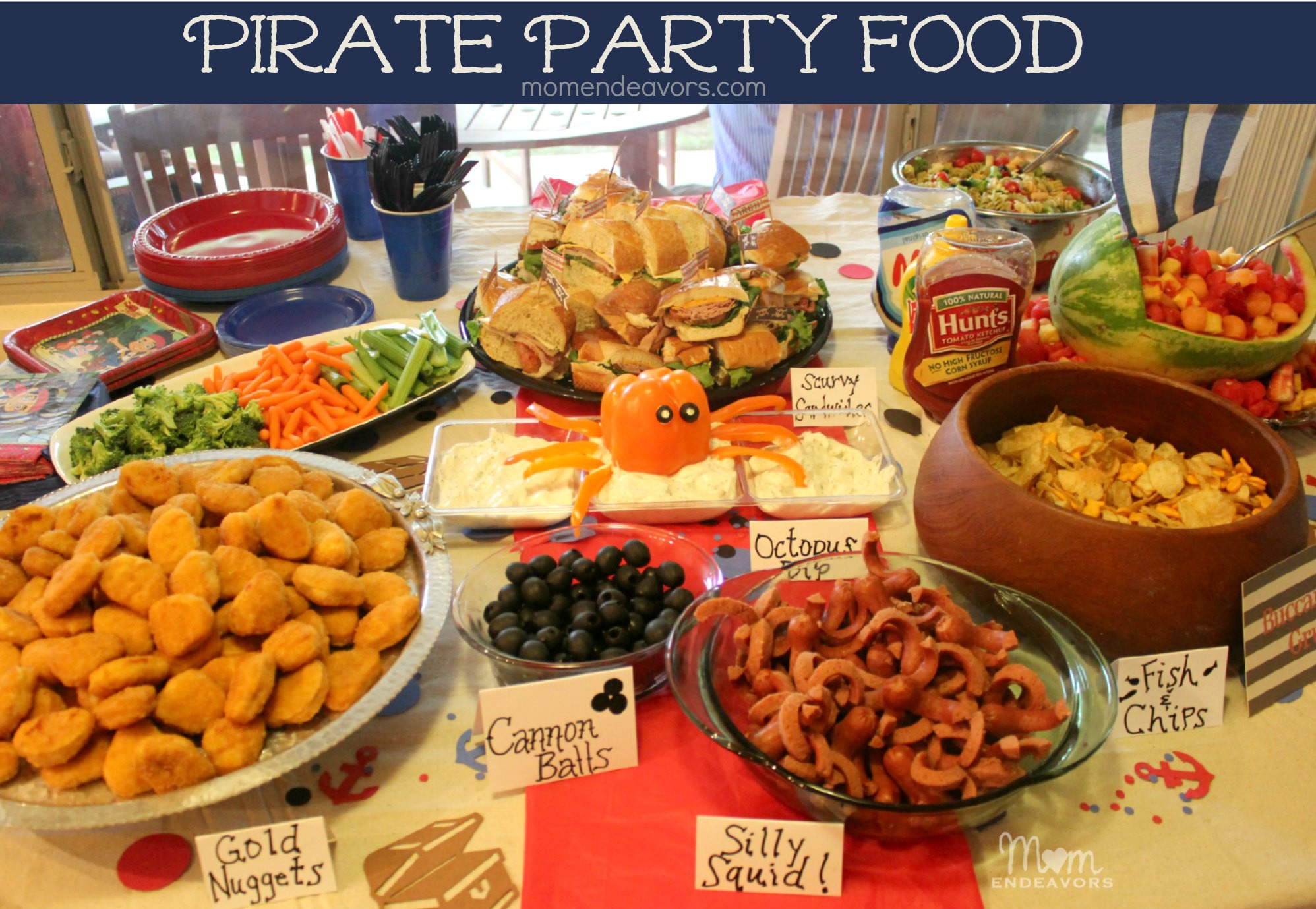 Birthday Party Food Menu
 Jake and the Never Land Pirates Birthday Party Food