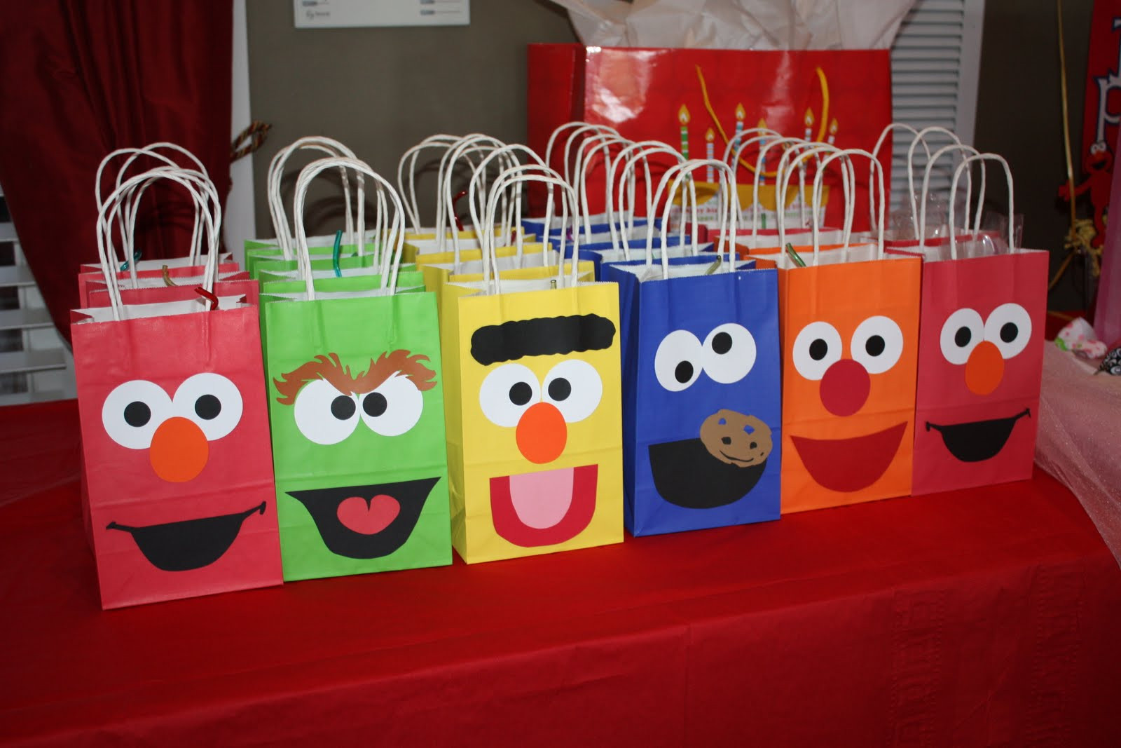 Birthday Party Goodie Bags
 Buggy s Basement Elmo Birthday Party
