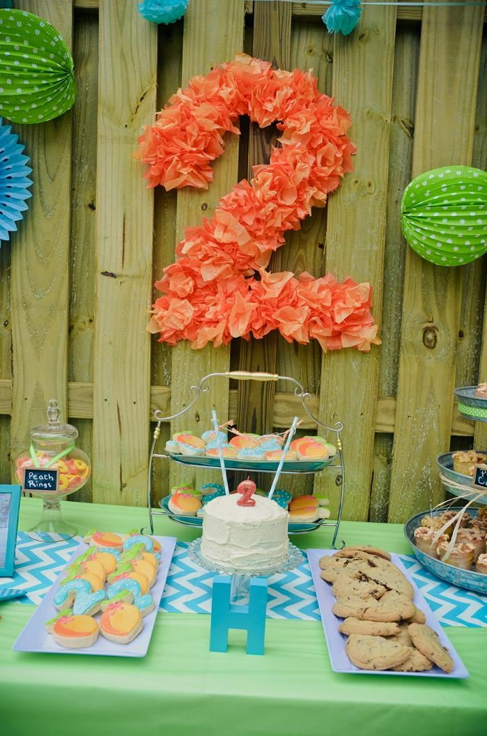 Birthday Party Ideas For 2 Year Girl
 Peach Stand Party Planning Ideas Supplies Idea Cake