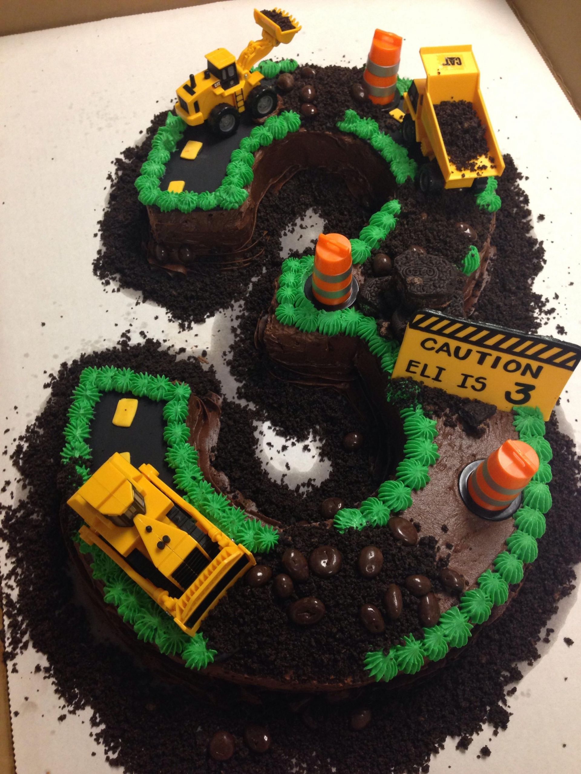 Birthday Party Ideas Three Year Old Boy
 Construction Site Cake in 2019