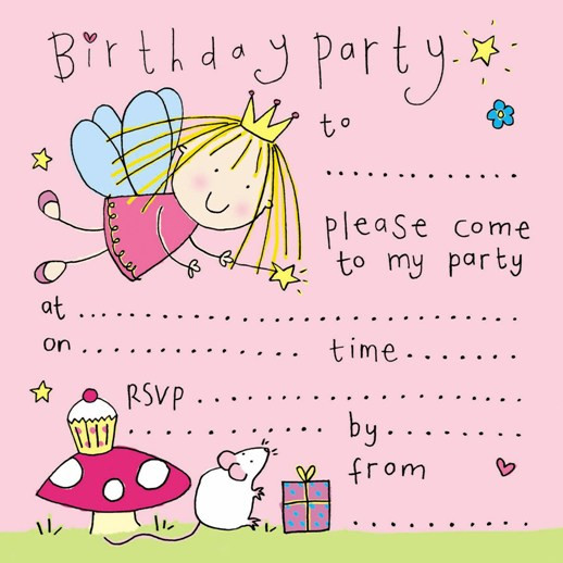 Birthday Party Invitations Printable
 Free Printable Fairy Birthday Party Invitation