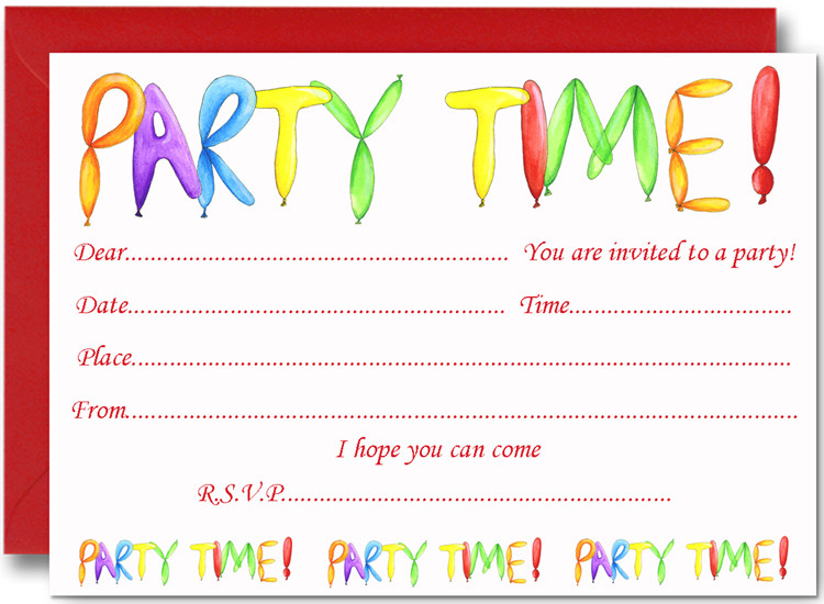 Birthday Party Invite
 FREE Birthday Party Invites for Kids – Bagvania