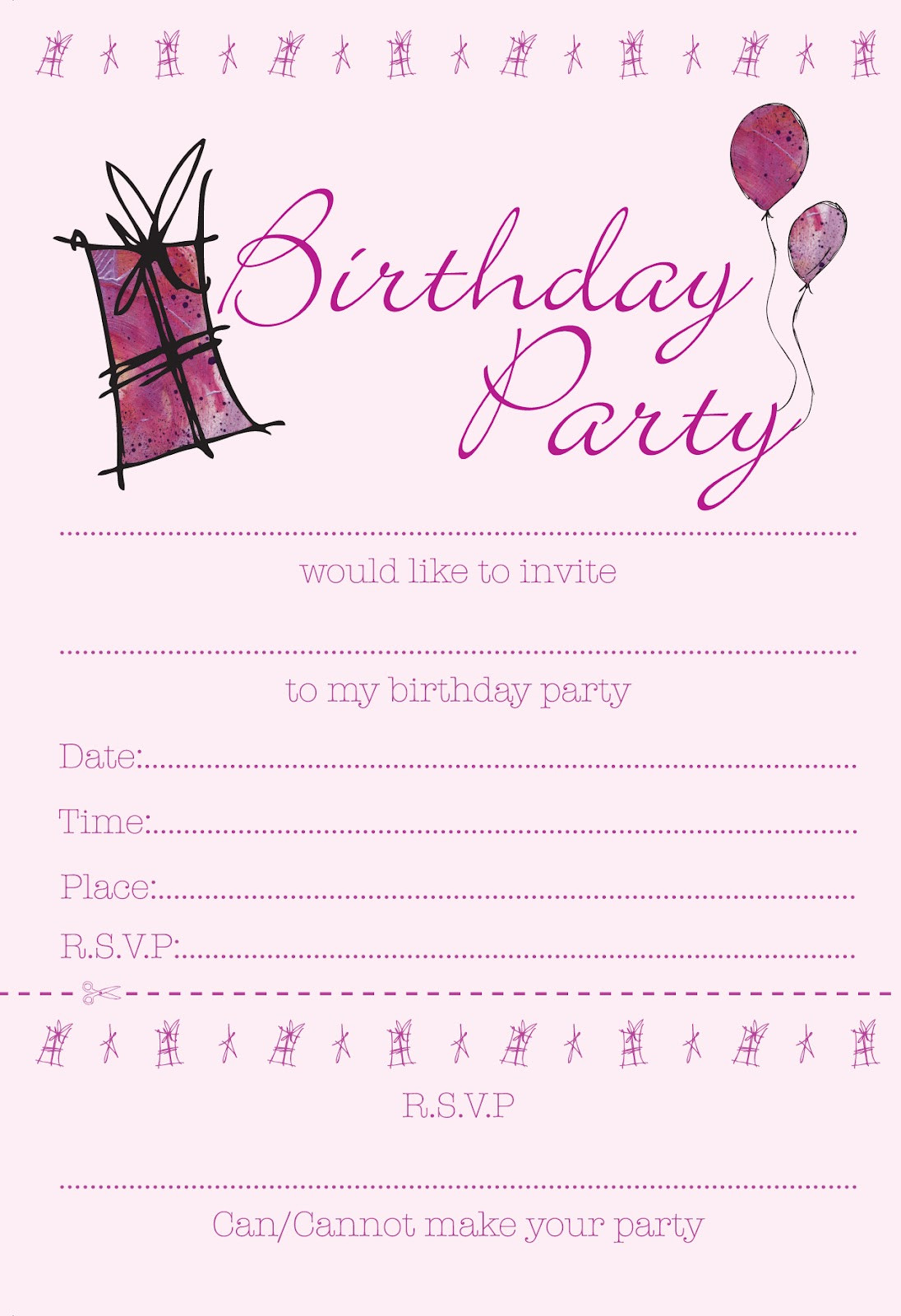 Birthday Party Invite Template
 Squashed Rainbows CHILDREN S PARTY INVITES