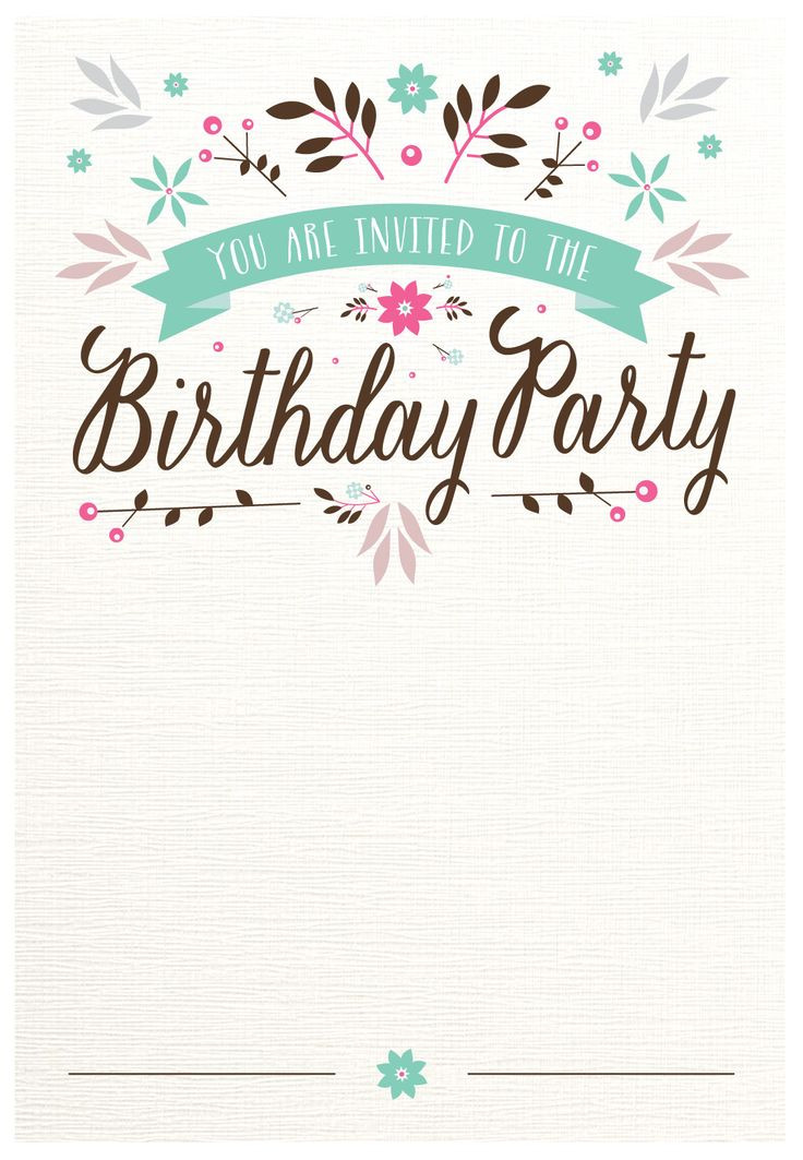 Birthday Party Invite Template
 FREE 18th Birthday Invitations Wording – Bagvania