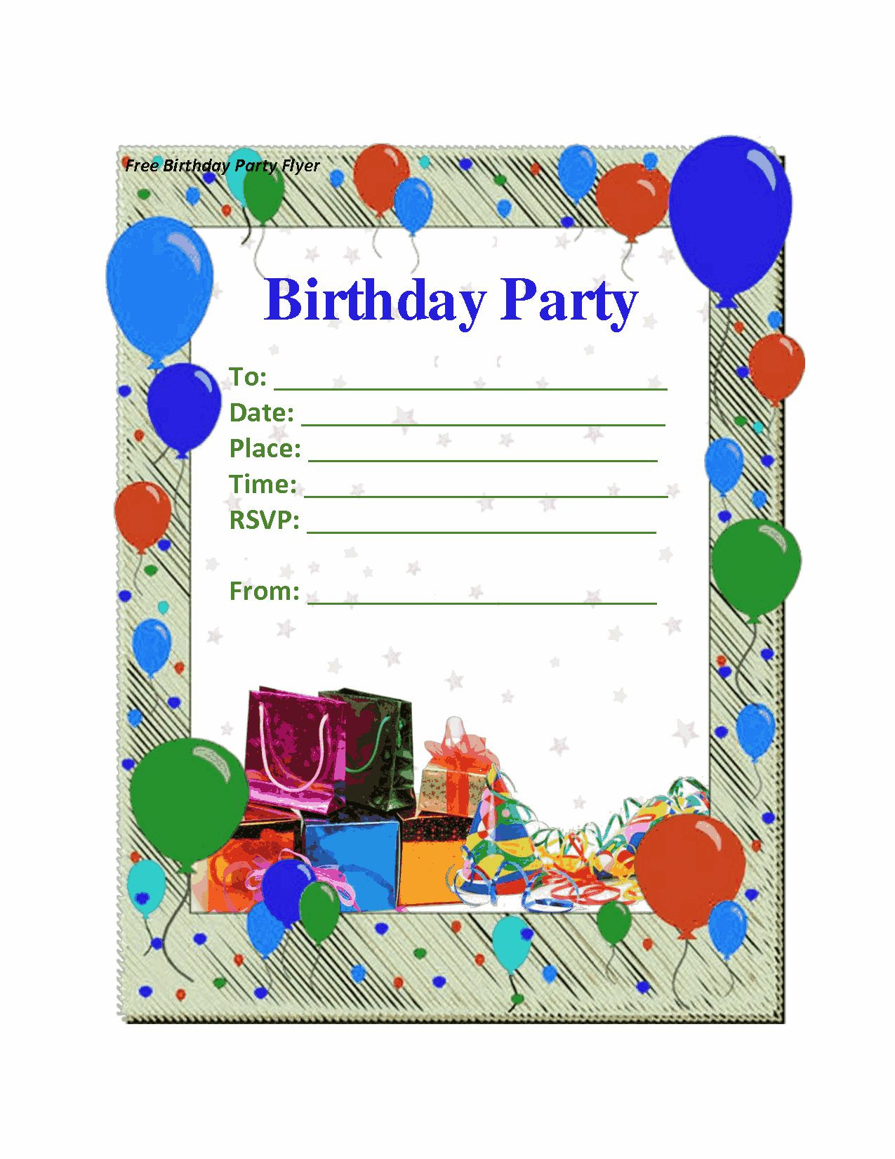 Birthday Party Invite Template
 Birthday Party Invitation Template Birthday Party