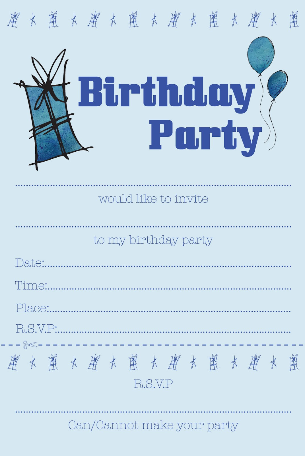 Birthday Party Invite Template
 Squashed Rainbows CHILDREN S PARTY INVITES