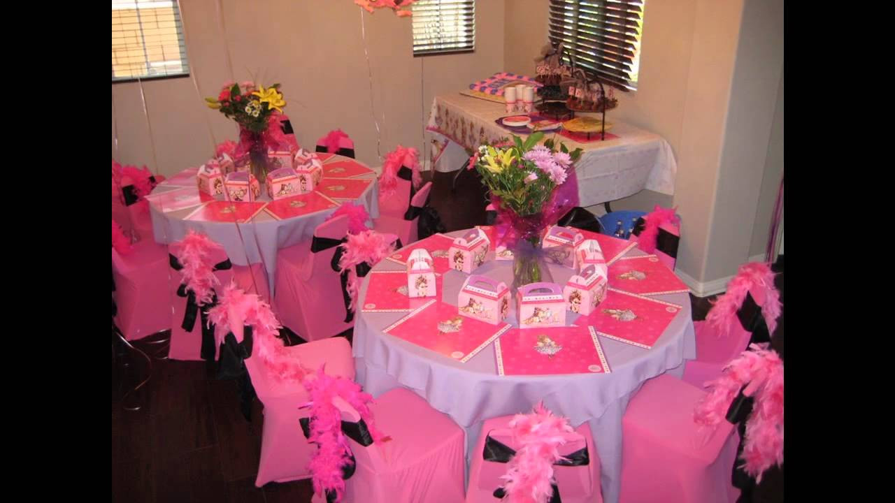 Birthday Party Table Decorations
 at home table Birthday Party decoration ideas