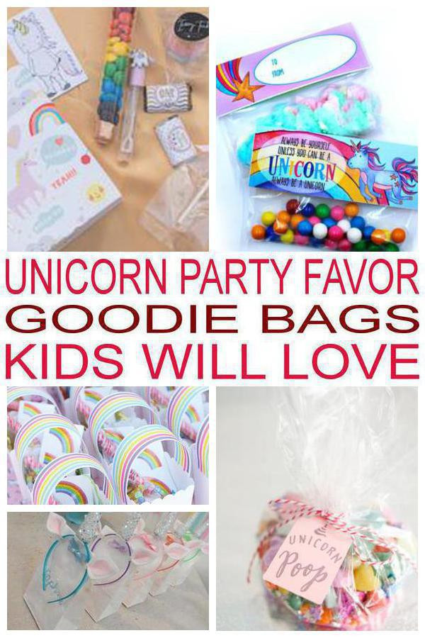 Birthday Party Treat Bag Ideas
 Unicorn Party Favor Goo Bags