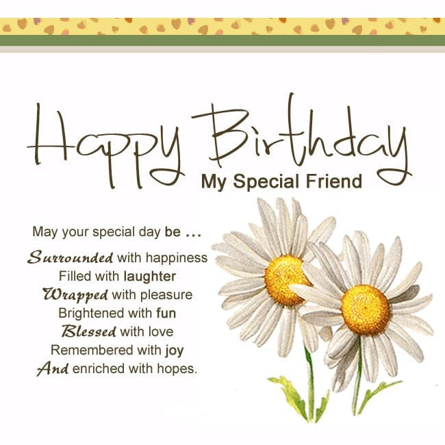 Birthday Quotes For A Special Friend
 Happy Birthday Friend Poem Birthday Friend Poem
